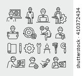 Engineering vector icons set 