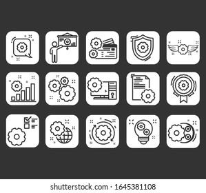 Engineering vector icons set. Contains such Icons as Manufacturing, Engineer, Production, Settings and more. 
Vector illustration EPS10