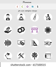 engineering vector icons for user interface design