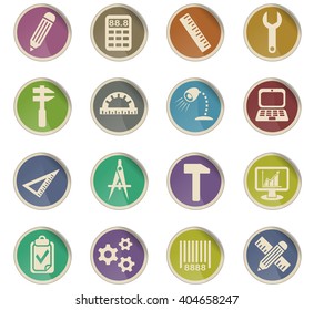 engineering web icons for user interface design