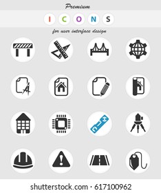 engineering web icons for user interface design