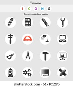 engineering web icons for user interface design
