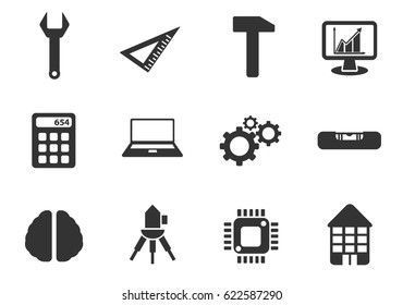 engineering web icons for user interface design