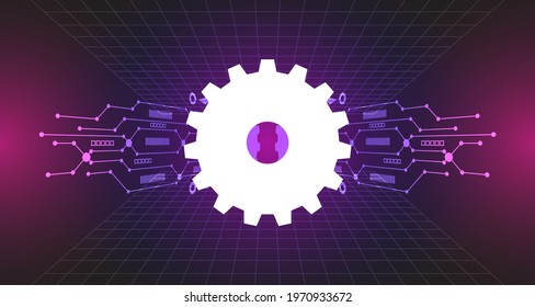 Engineering wheel pattern Technology style Glow circuit board EP.2.used to decorate on message boards, advertising boards, publications and other works