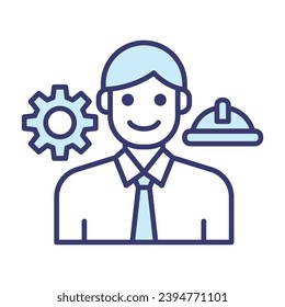 Engineering worker icon vector on trendy design