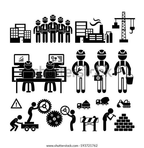 Engineering Workshop Industry Icon Stock Vector (Royalty Free) 193721762