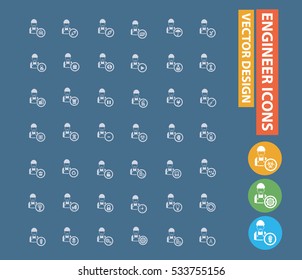 
Engineering,human resource icons,clean vector