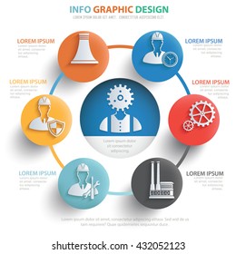 Engineering,Industry info graphic design on clean background,vector