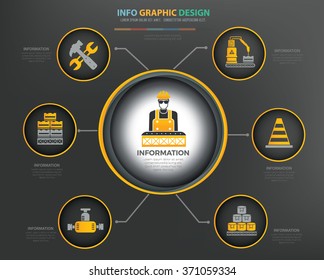 Engineer,Machine,Industry Infographics Design,clean vector