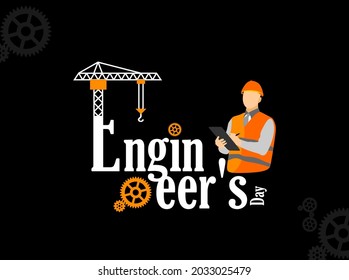 Engineer's Day. Engineers day banner and poster design for social media and print media.