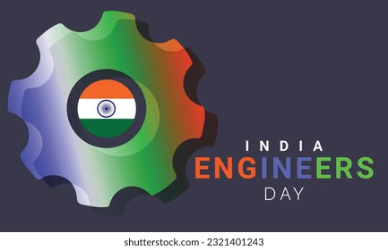 Engineers day india. background, banner, card, poster, template. Vector illustration.