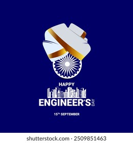 El Día de los Ingenieros en la India se celebra el 15 de septiembre, Ilustración vectorial de diseño creativo Anuncio de diseño de carteles de diseño de redes sociales para el Día del Ingeniero. feliz Día del Trabajo o Día Internacional del Trabajo mayo