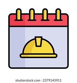 Ingenieros que en el calendario, el calendario de días de trabajo concepto diseño vectorial