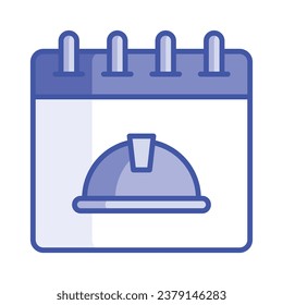 Ingenieros que en el calendario, el calendario de días de trabajo concepto diseño vectorial