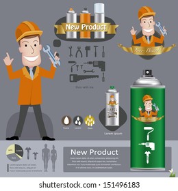 Engineers infographics.Vector Illustration