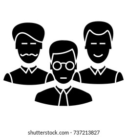 engineers team  icon, vector illustration, sign on isolated background