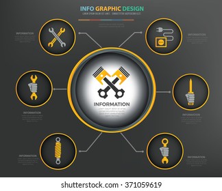 Engine,Industry Infographics Design,clean vector