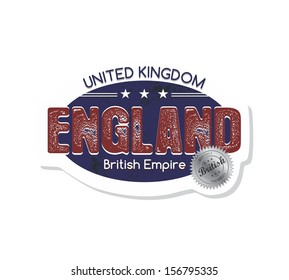 england art stamp label