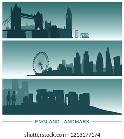 England banner landmarks