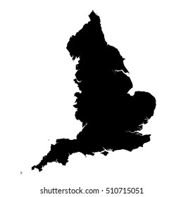 England black vector map flat design