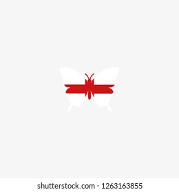 England butterfly flag graphic element Illustration template design