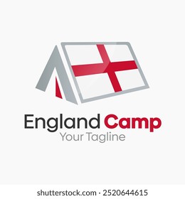 Plantilla de diseño de logotipo de campamento de Inglaterra. Bueno para empresas, agencias, comunidad y Organización