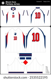 England Classic Fantasy Jersey Sublimation mit Bloke Core Oversize Fit