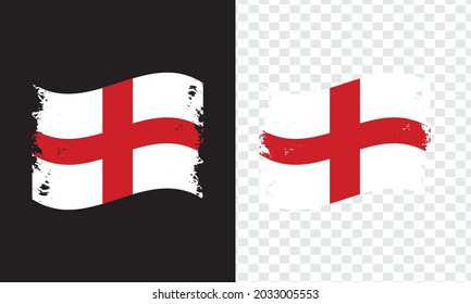 England Country Brush Flag Design