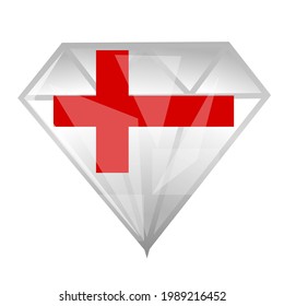 England country flag vector in diamond shape