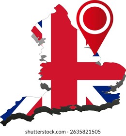 England country map location icon