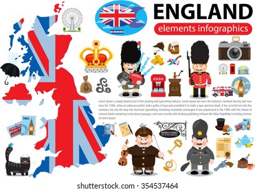 England elements infographics, London, United Kingdom