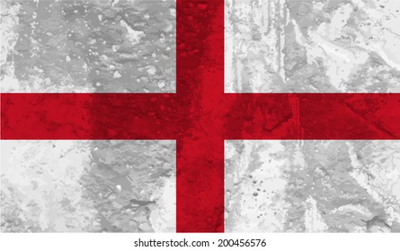 England, English flag on concrete textured background