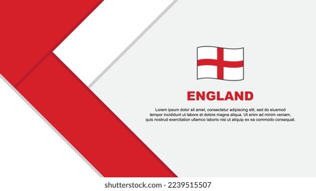 Plantilla de diseño de fondo de resumen de la bandera de Inglaterra. Ilustración del vector de caricaturas del Día de la Independencia de Inglaterra. Inglaterra