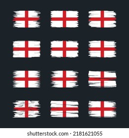 England Flag Brush Collection. National Flag