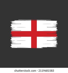 England flag with brush stroke background
