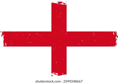 England flag brush stroke with grunge distressed texture