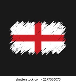 England Flag Brush Strokes. National Flag
