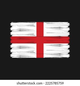 England Flag Brush Vector Illustration
