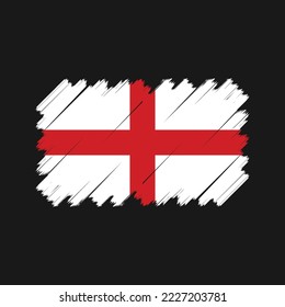 England Flag Brush Vector Illustration