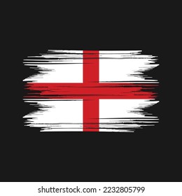 England Flag Brush Vector Illustration