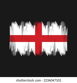 England Flag Brush Vector Illustration