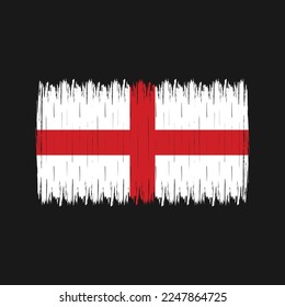 England Flag Brush Vector Illustration
