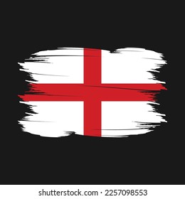 Ilustración del vector del pincel de bandera de Inglaterra