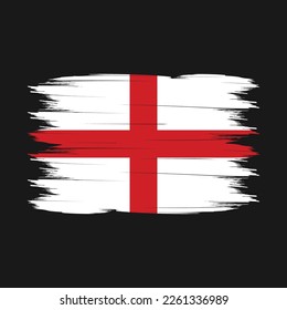 Ilustración del vector del pincel de bandera de Inglaterra