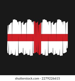 England Flag Brush Vector Illustration