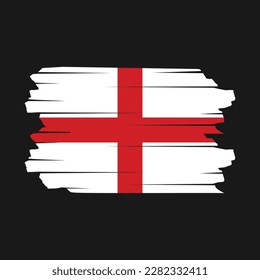 England Flag Brush Vector Illustration