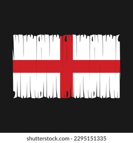 England Flag Brush Vector Illustration
