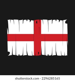 England Flag Brush Vector Illustration