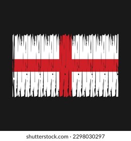 England Flag Brush Vector Illustration