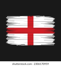England Flag Brush Vector Illustration